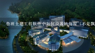 鲁班土建工程软件中如何设置转角窗（不是飘窗）？