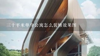 三十平米单身公寓怎么装修效果图