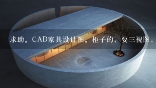 求助。CAD家具设计图。柜子的，要3视图，0件装配图，结构图，效果图。万分感激。