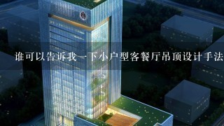 谁可以告诉我1下小户型客餐厅吊顶设计手法是什么？